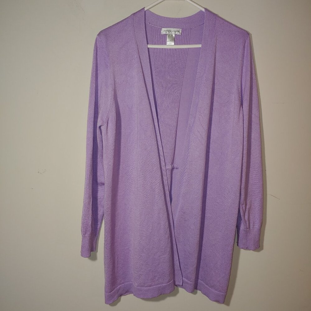 Christopher & Banks Lavender Purple Open Front Cardigan  Size L